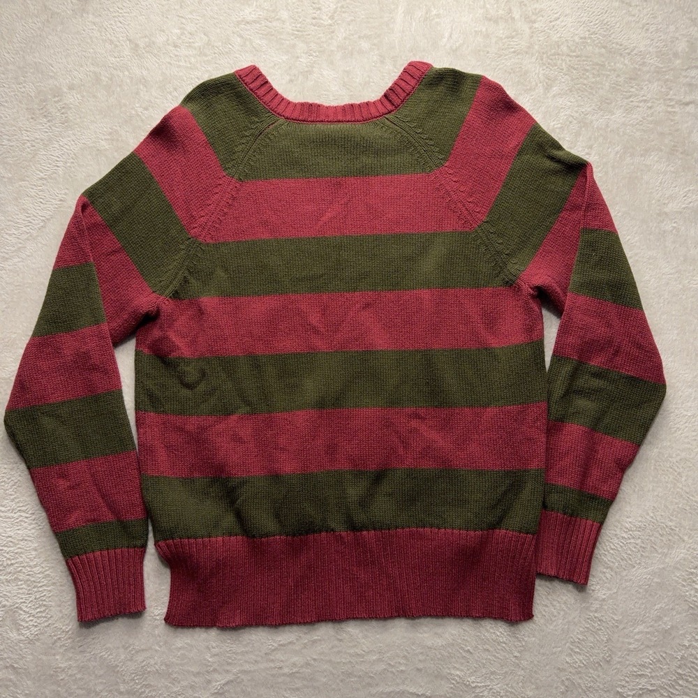 Nightmare On Elm Street Freddy Krueger Striped V Neck Sweater Mens Large Horror - Picture 6 of 10